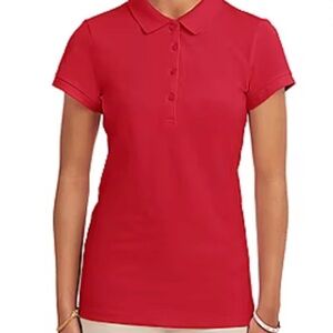 NWOT izod approved schoolwear red polo juniors short sleeve shirt size small